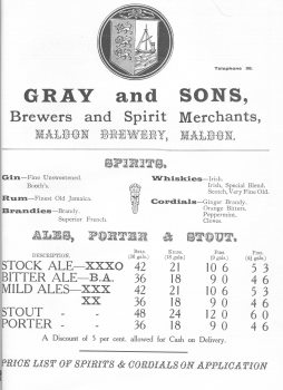 Grays brwers ad 1911