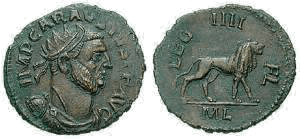 http://en.wikipedia.org/wiki/Image:Antoninianus_Carausius_leg4-RIC_0069v.jpg